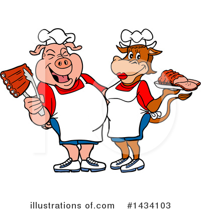 Royalty-Free (RF) Bbq Clipart Illustration by LaffToon - Stock Sample #1434103