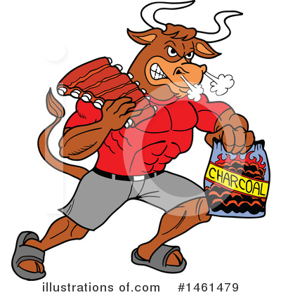 Bull Clipart #1461479 by LaffToon