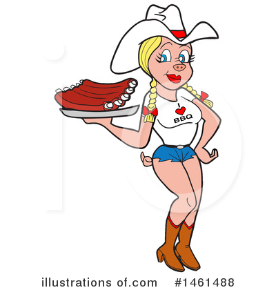Royalty-Free (RF) Bbq Clipart Illustration by LaffToon - Stock Sample #1461488