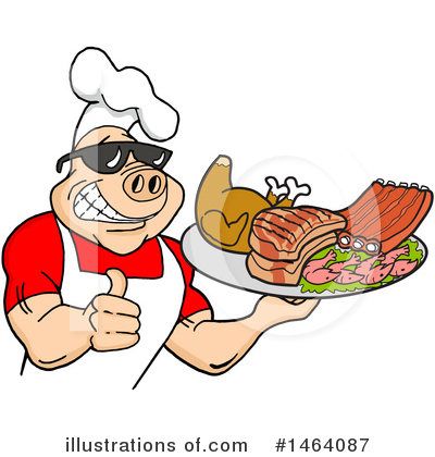 Royalty-Free (RF) Bbq Clipart Illustration by LaffToon - Stock Sample #1464087