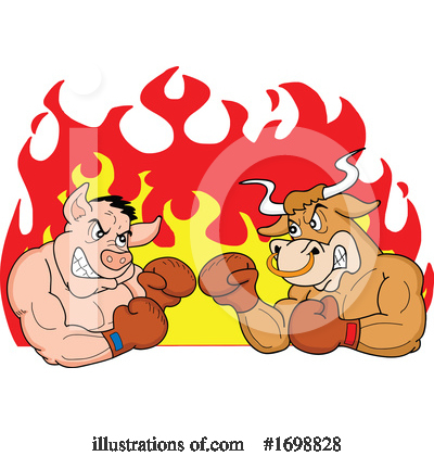 Boxing Gloves Clipart #1698828 by LaffToon