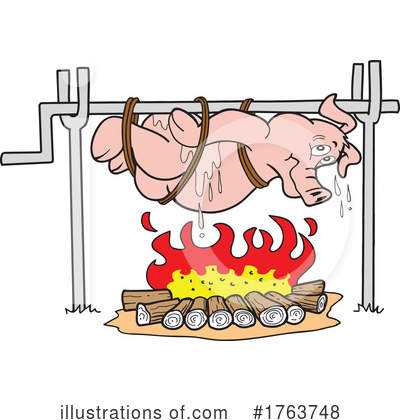Royalty-Free (RF) Bbq Clipart Illustration by LaffToon - Stock Sample #1763748