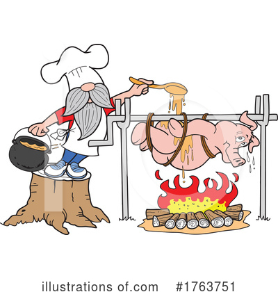 Royalty-Free (RF) Bbq Clipart Illustration by LaffToon - Stock Sample #1763751