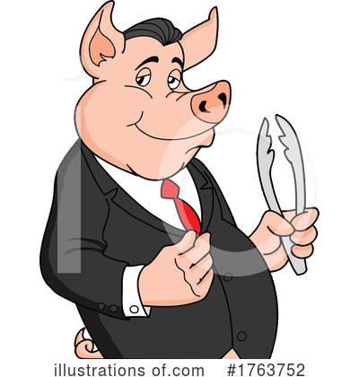 Pig Clipart #1763752 by LaffToon