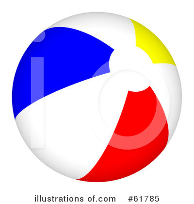 Royalty-Free (RF) Beach Ball Clipart Illustration by ShazamImages - Stock Sample #61785