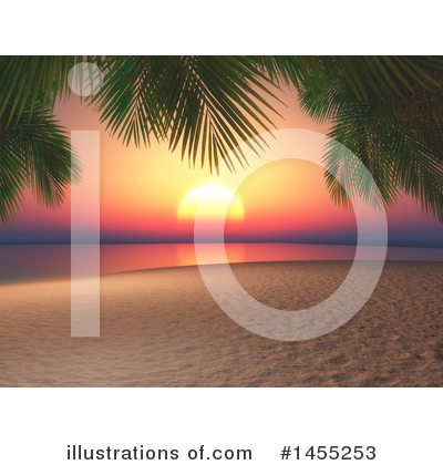 Tropical Beach Clipart #1455253 by KJ Pargeter