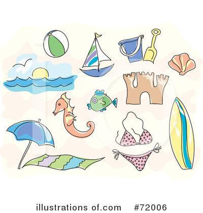 Royalty-Free (RF) Beach Clipart Illustration by inkgraphics - Stock Sample #72006