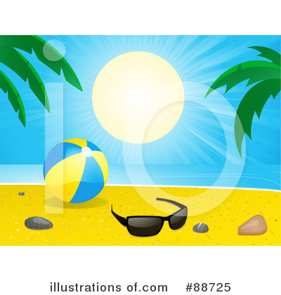 Tropical Beach Clipart #88725 by elaineitalia