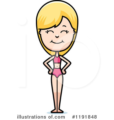 Beach Woman Clipart #1191848 by Cory Thoman