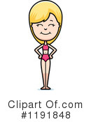 Beach Woman Clipart #1191848 by Cory Thoman