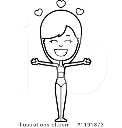 Beach Woman Clipart #1191873 by Cory Thoman