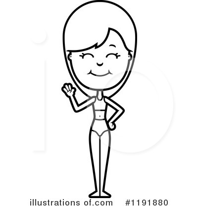 Beach Woman Clipart #1191880 by Cory Thoman