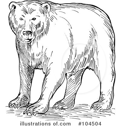 Royalty-Free (RF) Bear Clipart Illustration by patrimonio - Stock Sample #104504