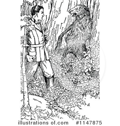 Royalty-Free (RF) Bear Clipart Illustration by Prawny Vintage - Stock Sample #1147875