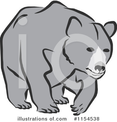 Bear Clipart #1154538 by Johnny Sajem