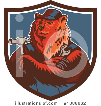 Royalty-Free (RF) Bear Clipart Illustration by patrimonio - Stock Sample #1388662