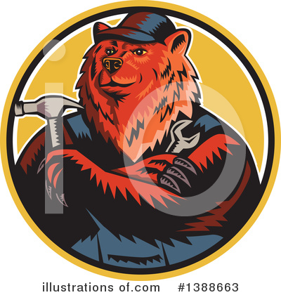 Royalty-Free (RF) Bear Clipart Illustration by patrimonio - Stock Sample #1388663