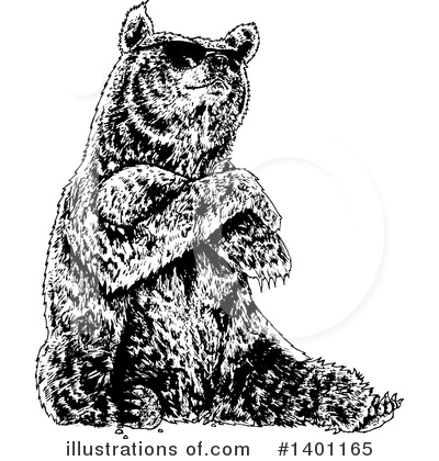 Royalty-Free (RF) Bear Clipart Illustration by lineartestpilot - Stock Sample #1401165