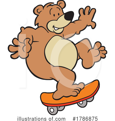 Skateboarding Clipart #1786875 by Johnny Sajem