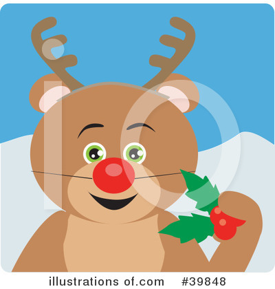 Reindeer Clipart #39848 by Dennis Holmes Designs
