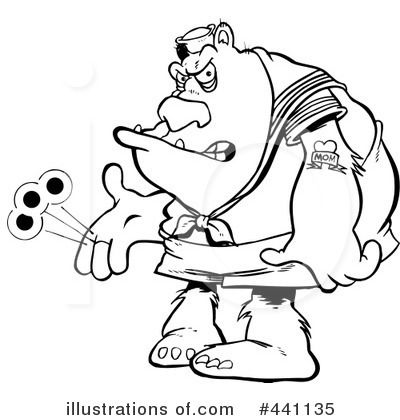 Royalty-Free (RF) Bear Clipart Illustration by toonaday - Stock Sample #441135
