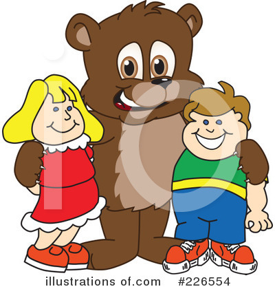 Royalty-Free (RF) Bear Mascot Clipart Illustration by Mascot Junction - Stock Sample #226554