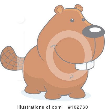 Royalty-Free (RF) Beaver Clipart Illustration by Cory Thoman - Stock Sample #102768