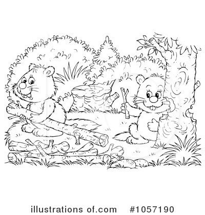 Royalty-Free (RF) Beaver Clipart Illustration by Alex Bannykh - Stock Sample #1057190