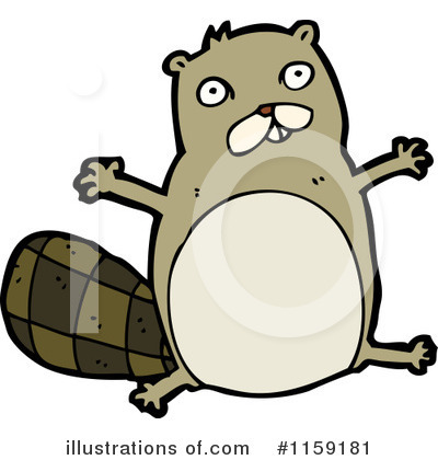 Royalty-Free (RF) Beaver Clipart Illustration by lineartestpilot - Stock Sample #1159181