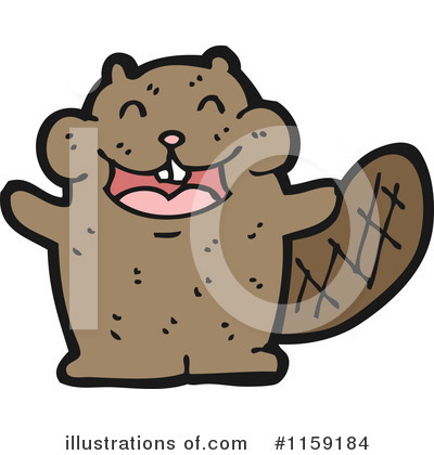 Royalty-Free (RF) Beaver Clipart Illustration by lineartestpilot - Stock Sample #1159184