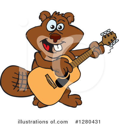 Royalty-Free (RF) Beaver Clipart Illustration by Dennis Holmes Designs - Stock Sample #1280431