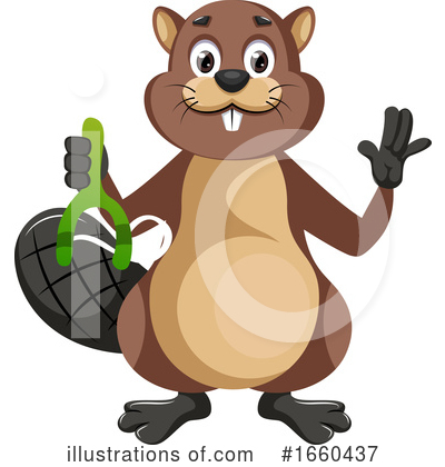 Royalty-Free (RF) Beaver Clipart Illustration by Morphart Creations - Stock Sample #1660437