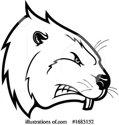 Beaver Clipart #1683152 by Vector Tradition SM