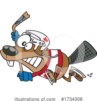 Ice Hockey Clipart #1734308 by toonaday