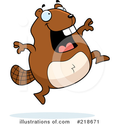 Royalty-Free (RF) Beaver Clipart Illustration by Cory Thoman - Stock Sample #218671