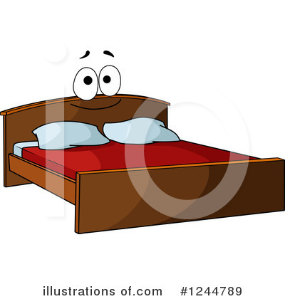 Royalty-Free (RF) Bed Clipart Illustration by Vector Tradition SM - Stock Sample #1244789