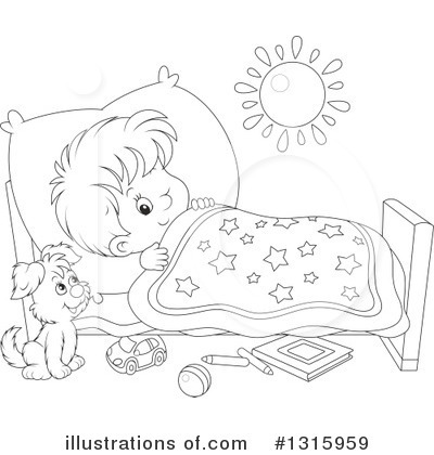 Royalty-Free (RF) Bed Time Clipart Illustration by Alex Bannykh - Stock Sample #1315959
