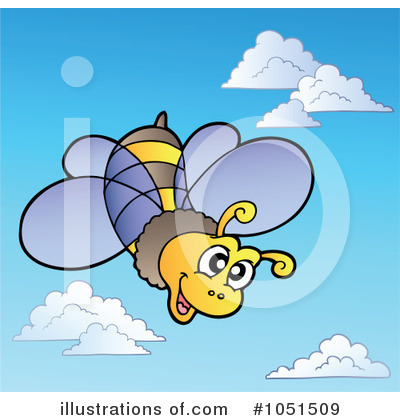 Royalty-Free (RF) Bee Clipart Illustration by visekart - Stock Sample #1051509