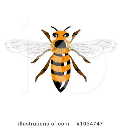 Royalty-Free (RF) Bee Clipart Illustration by vectorace - Stock Sample #1054747