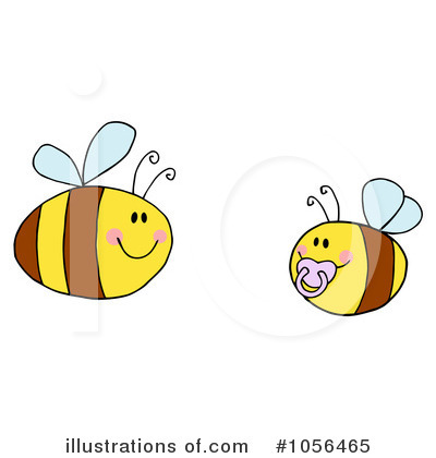 Royalty-Free (RF) Bee Clipart Illustration by Hit Toon - Stock Sample #1056465
