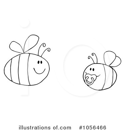 Royalty-Free (RF) Bee Clipart Illustration by Hit Toon - Stock Sample #1056466