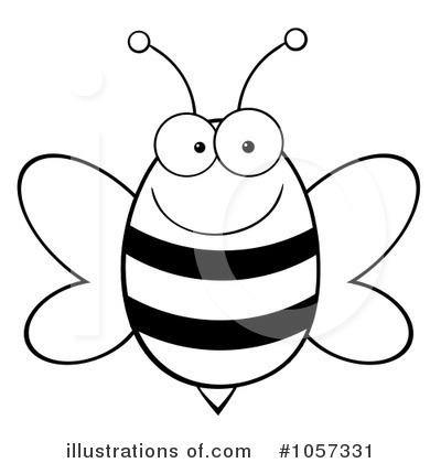 Royalty-Free (RF) Bee Clipart Illustration by Hit Toon - Stock Sample #1057331