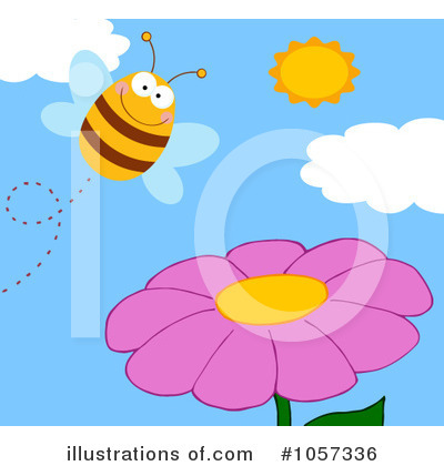 Royalty-Free (RF) Bee Clipart Illustration by Hit Toon - Stock Sample #1057336