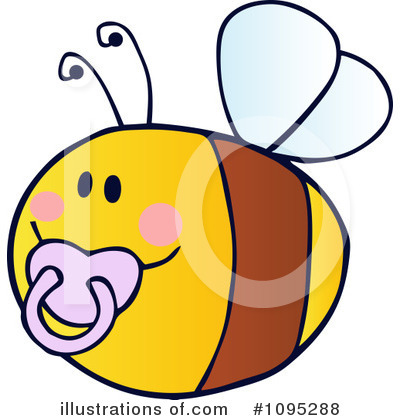 Royalty-Free (RF) Bee Clipart Illustration by Hit Toon - Stock Sample #1095288
