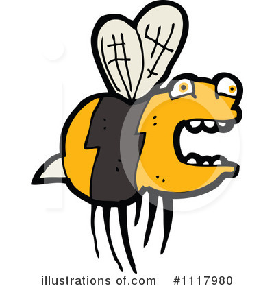 Royalty-Free (RF) Bee Clipart Illustration by lineartestpilot - Stock Sample #1117980