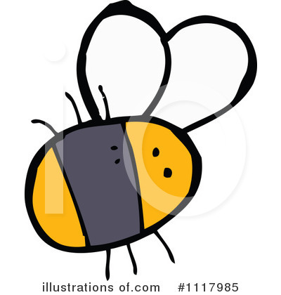 Royalty-Free (RF) Bee Clipart Illustration by lineartestpilot - Stock Sample #1117985