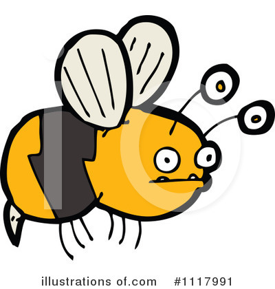 Royalty-Free (RF) Bee Clipart Illustration by lineartestpilot - Stock Sample #1117991