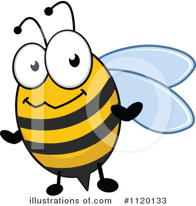Royalty-Free (RF) Bee Clipart Illustration by Vector Tradition SM - Stock Sample #1120133
