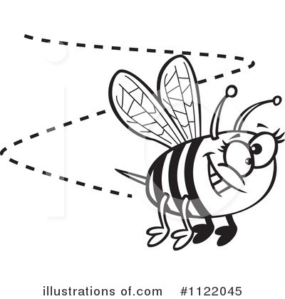 Royalty-Free (RF) Bee Clipart Illustration by toonaday - Stock Sample #1122045