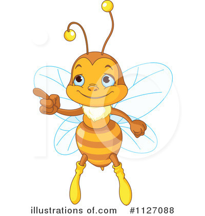 Royalty-Free (RF) Bee Clipart Illustration by Pushkin - Stock Sample #1127088